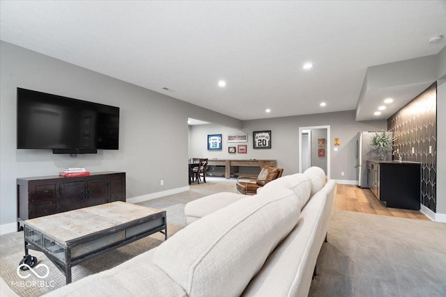 20440 Chatham Hills Blvd, Westfield, IN 46074 - living room with recessed lighting and light carpet