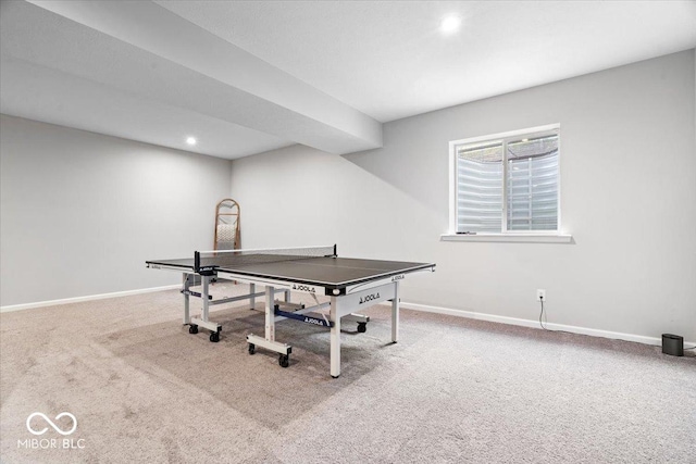 2840 Flowing Creek Pl, Westfield, IN 46074 - rec room with carpet and recessed lighting