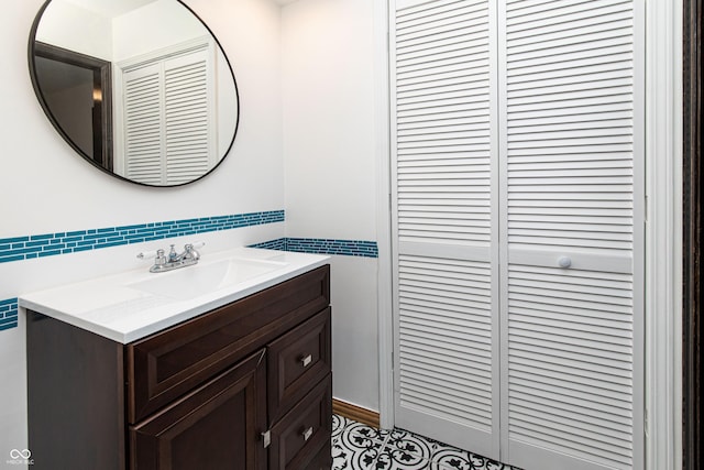 1202 E Stop 10th Rd, Indianapolis, IN 46227 - bathroom with a closet and vanity