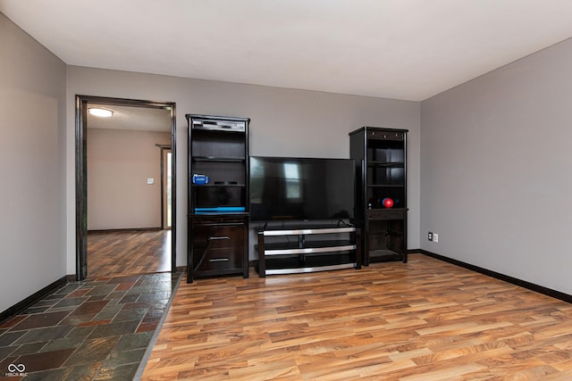 1202 E Stop 10th Rd, Indianapolis, IN 46227 - living room with baseboards and wood finished floors