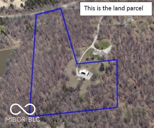 13421 Bellsville Pike, Columbus, IN 47201 - map / location featuring property parcel outlined