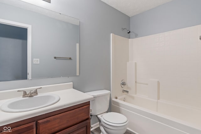 2359 Bremhaven Ct, Indianapolis, IN 46229 - full bath with vanity, shower / bathtub combination, and a textured ceiling