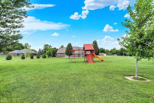 421 Lowry St, Jamestown, IN 46147 - view of grassy yard with a playground