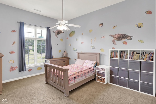 421 Lowry St, Jamestown, IN 46147 - carpeted bedroom with baseboards and a ceiling fan