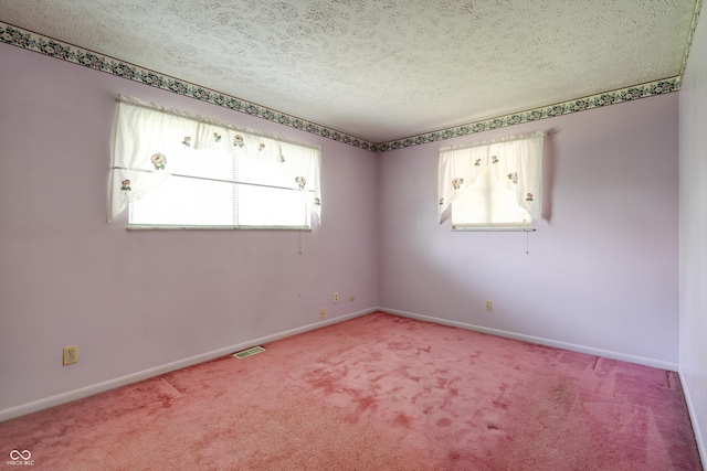 5425 Gambel Rd, Indianapolis, IN 46221 - spare room featuring healthy amount of natural light, a textured ceiling, and light colored carpet