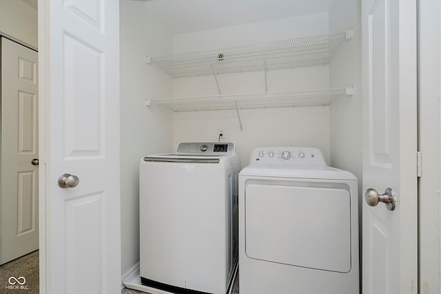 9689 Exchange St, Fishers, IN 46038 - laundry area with washing machine and clothes dryer