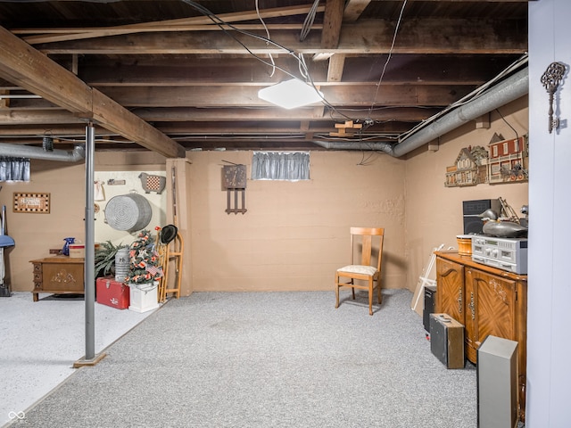 1556 E 400 S, Greenfield, IN 46140 - basement featuring carpet flooring