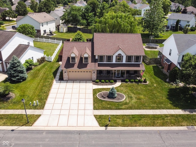 4443 W Windsong Ct, New Palestine, IN 46163 - aerial view of residential area