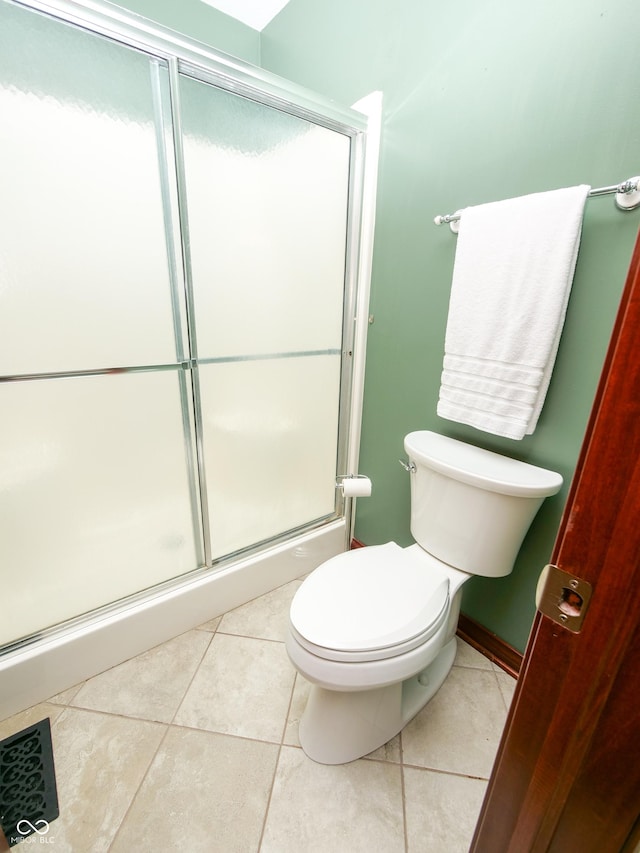 4443 W Windsong Ct, New Palestine, IN 46163 - full bathroom with a stall shower and tile patterned flooring