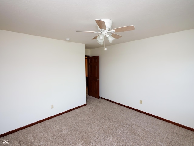 4443 W Windsong Ct, New Palestine, IN 46163 - spare room with light colored carpet and ceiling fan