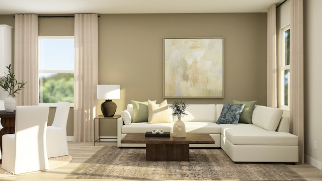 655 Bridgeman Rd, Avon, IN 46123 - living room featuring wood finished floors and baseboards
