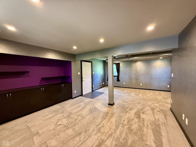 9808 E Troy Ave, Indianapolis, IN 46239 - finished below grade area featuring carpet floors and recessed lighting