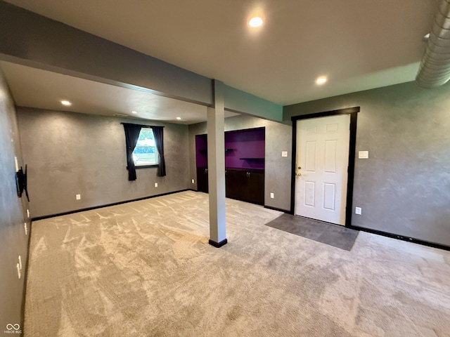 9808 E Troy Ave, Indianapolis, IN 46239 - basement with carpet and recessed lighting