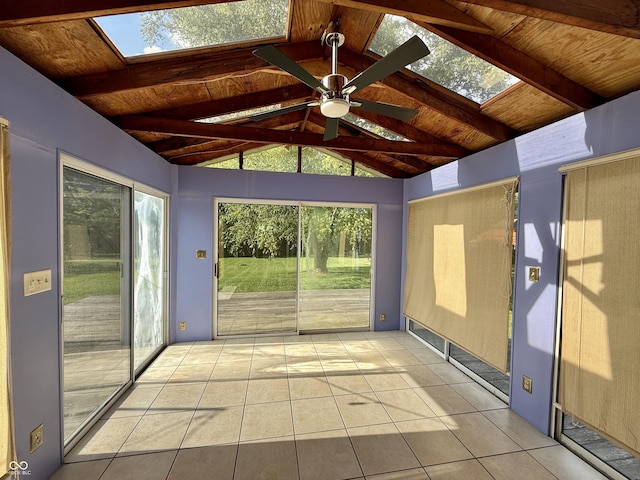9808 E Troy Ave, Indianapolis, IN 46239 - unfurnished sunroom featuring a skylight