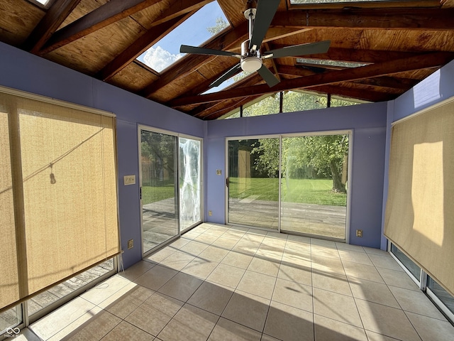 9808 E Troy Ave, Indianapolis, IN 46239 - unfurnished sunroom with a skylight