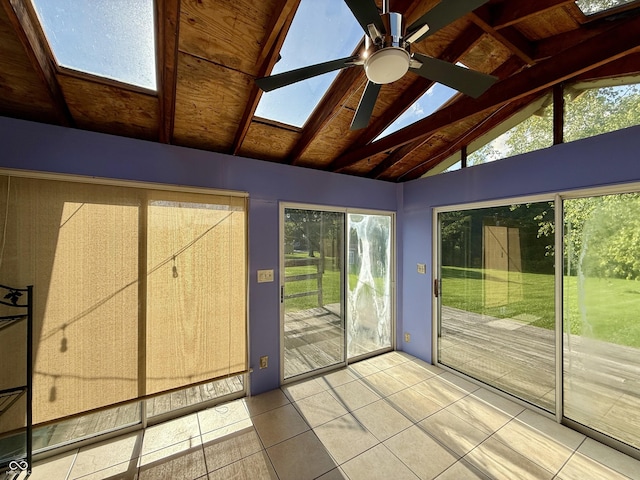 9808 E Troy Ave, Indianapolis, IN 46239 - unfurnished sunroom with a skylight and plenty of natural light