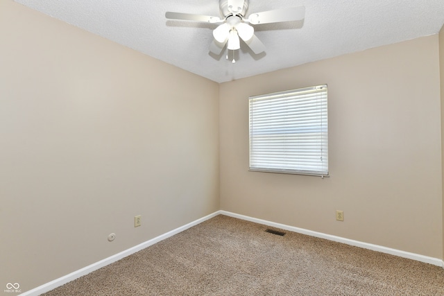524 Concord Ct, Fishers, IN 46038 - carpeted empty room with ceiling fan and a textured ceiling