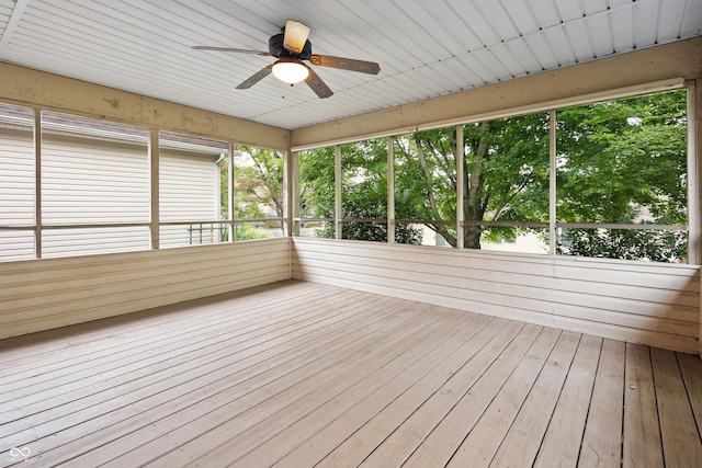 3244 Skyview Ct, Columbus, IN 47203 - unfurnished sunroom featuring ceiling fan