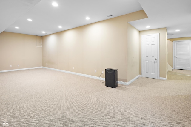 3244 Skyview Ct, Columbus, IN 47203 - finished basement featuring carpet flooring and recessed lighting