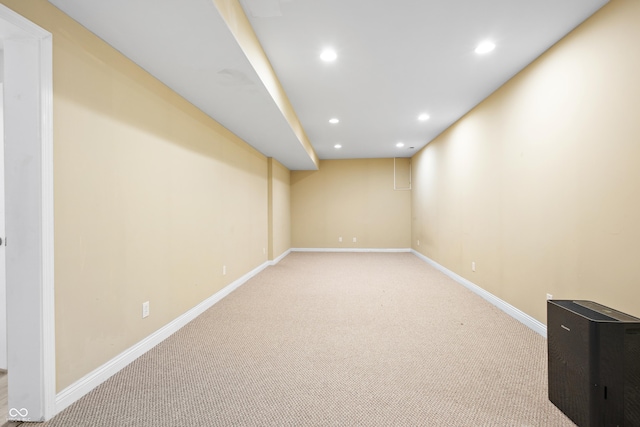 3244 Skyview Ct, Columbus, IN 47203 - finished below grade area featuring recessed lighting and carpet