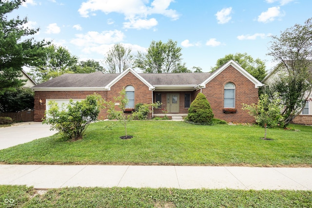 3244 Skyview Ct, Columbus, IN 47203 - ranch-style home featuring brick siding, driveway, and a garage