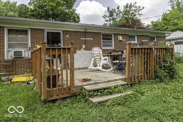 462 Woodview Dr, Noblesville, IN 46060 - wooden deck with a yard and cooling unit