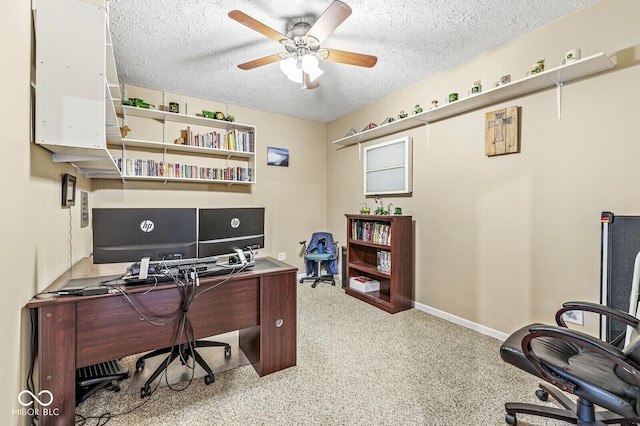 11 Stratford Way, Danville, IN 46122 - office space featuring ceiling fan and a textured ceiling