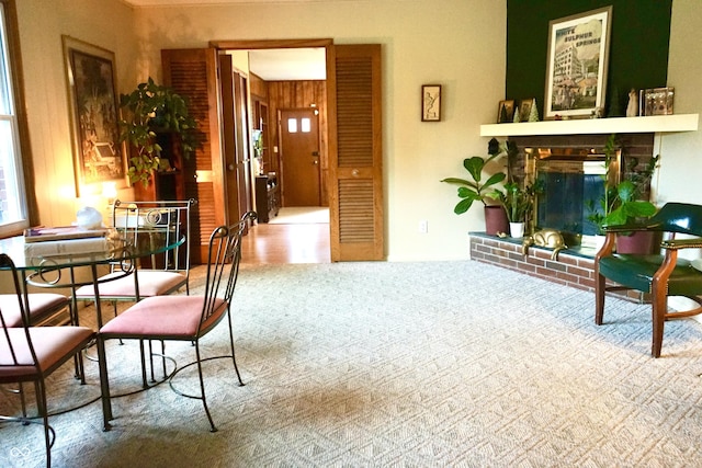 7780 Cree Trl, Indianapolis, IN 46250 - living area with a fireplace