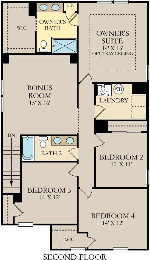 860 Hardin Pl, Greenwood, IN 46143 - view of property floor plan