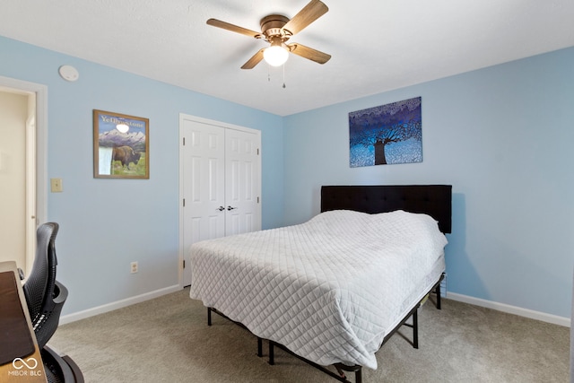 7683 Madden Dr, Fishers, IN 46038 - carpeted bedroom featuring a closet and a ceiling fan