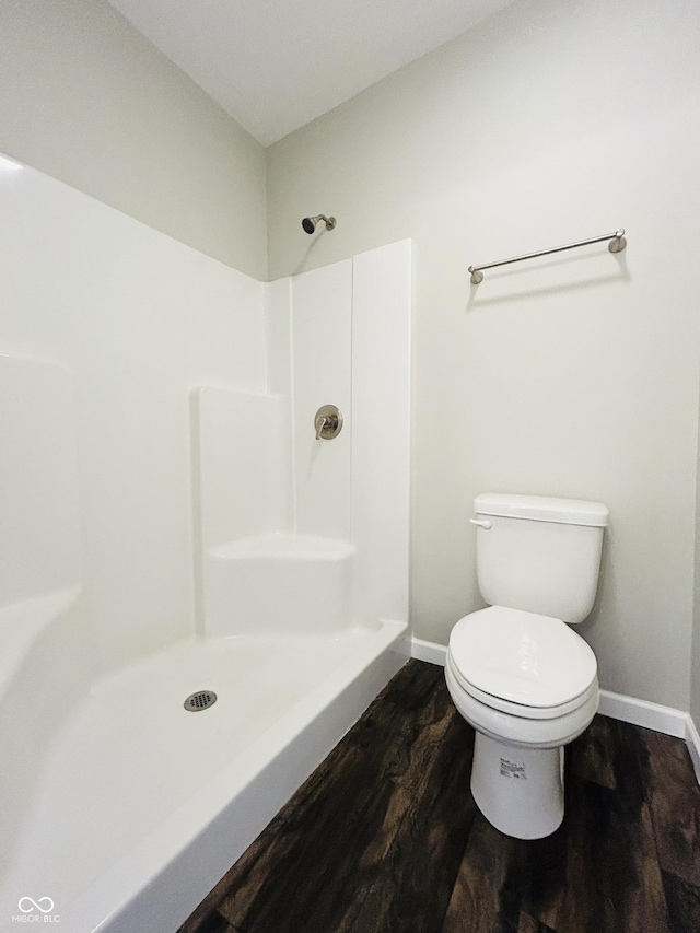 10 Doe Creek Cir, Cloverdale, IN 46120 - bathroom with wood finished floors and a shower