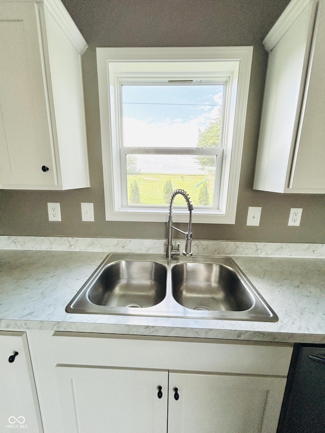 10 Doe Creek Cir, Cloverdale, IN 46120 - kitchen featuring light countertops, white cabinetry, and dishwasher