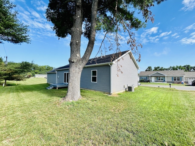 10 Doe Creek Cir, Cloverdale, IN 46120 - view of home's exterior featuring a yard and a cooling unit
