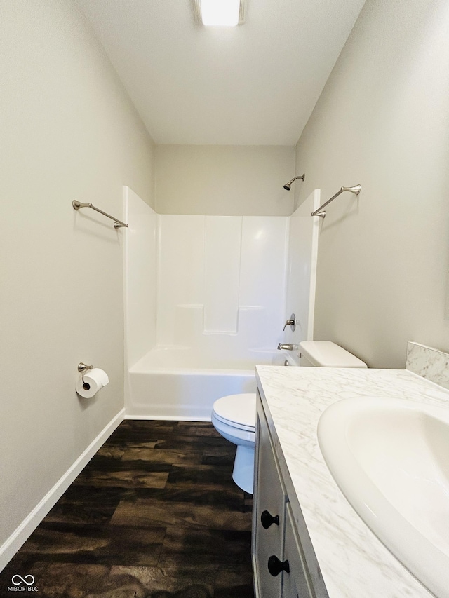 10 Doe Creek Cir, Cloverdale, IN 46120 - full bathroom featuring vanity, wood finished floors, and bathtub / shower combination