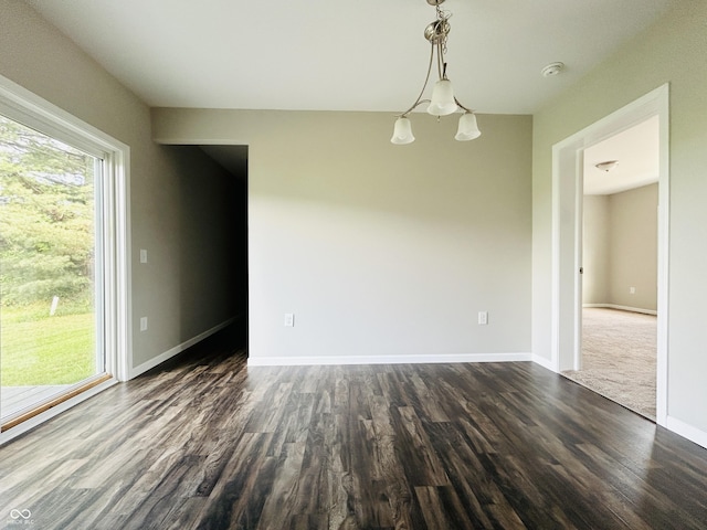 10 Doe Creek Cir, Cloverdale, IN 46120 - unfurnished room with dark wood-type flooring and baseboards