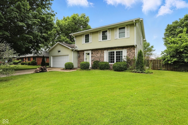 3302 Beech Dr, Columbus, IN 47203 - colonial-style house featuring driveway, an attached garage, and brick siding