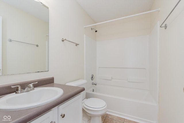 3183 Hemlock St, Whiteland, IN 46184 - bathroom featuring vanity, bathing tub / shower combination, and tile patterned floors