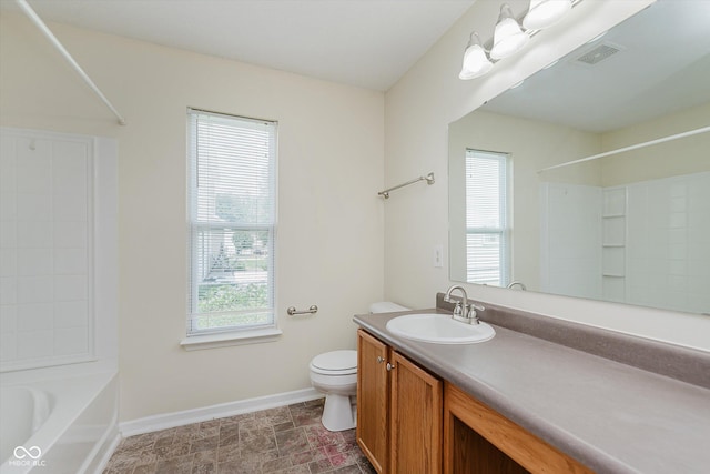 3183 Hemlock St, Whiteland, IN 46184 - bathroom featuring healthy amount of natural light, vanity, and  shower combination
