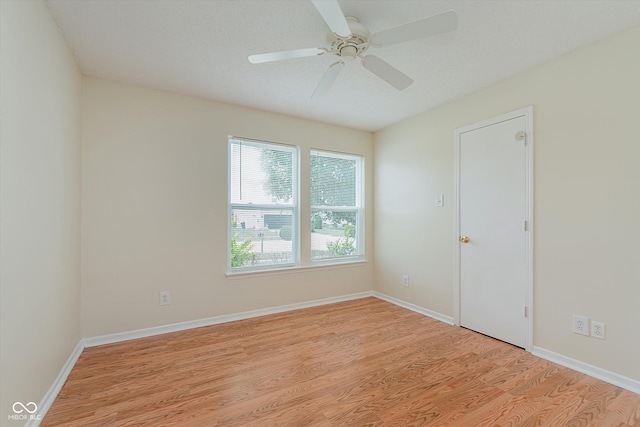 3183 Hemlock St, Whiteland, IN 46184 - unfurnished room featuring light wood-style flooring and ceiling fan