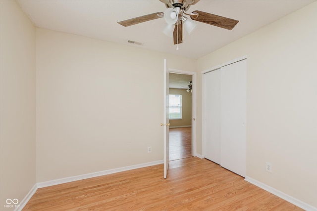 3183 Hemlock St, Whiteland, IN 46184 - empty room featuring a ceiling fan and light wood finished floors