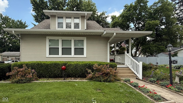 121 S Jefferson St, Mooresville, IN 46158 - view of front of property with covered porch and roof with shingles