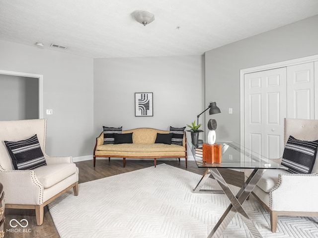 6730 Spirit Lake Dr Unit 202, Indianapolis, IN 46220 - living area featuring wood finished floors and baseboards