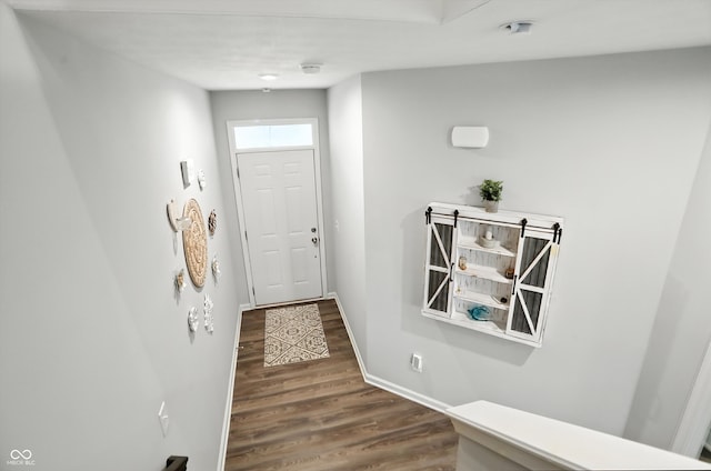 18750 Terra Vis Pl, Westfield, IN 46074 - entrance foyer with dark wood finished floors and baseboards
