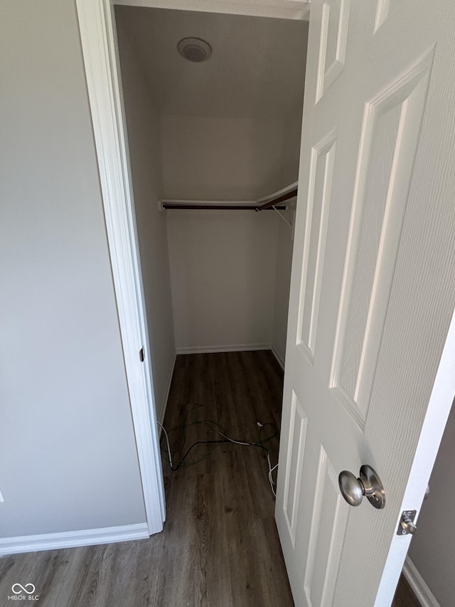 7313 Shanna Cir, Indianapolis, IN 46236 - walk in closet with wood finished floors