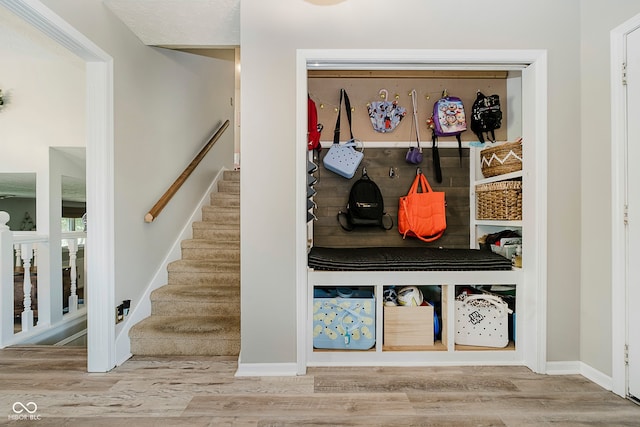 1616 Beech Cir, Plainfield, IN 46168 - mudroom with wood finished floors and baseboards