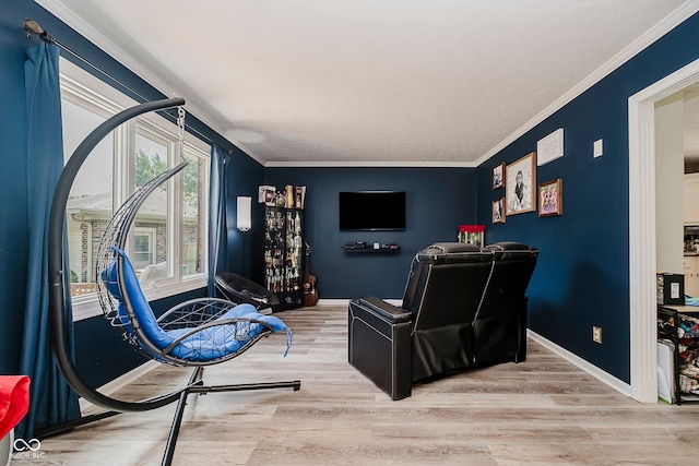 1616 Beech Cir, Plainfield, IN 46168 - living area with wood finished floors and ornamental molding