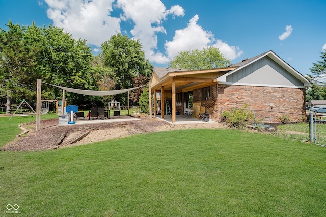 1616 Beech Cir, Plainfield, IN 46168 - back of house with a patio and brick siding