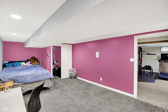 125 E Waterbury Rd, Indianapolis, IN 46227 - bedroom with carpet and recessed lighting