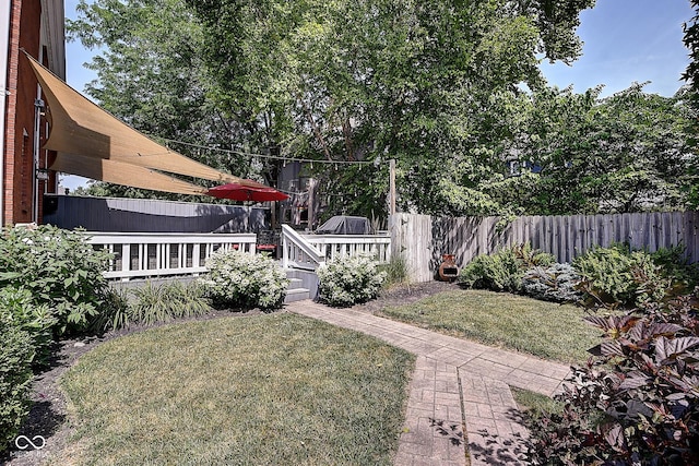 1551 N Park Ave, Indianapolis, IN 46202 - view of yard featuring a deck