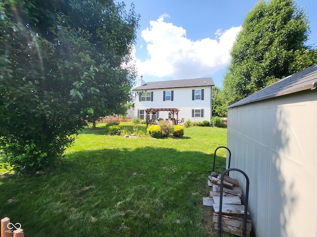 8433 Vyners Ln, Avon, IN 46123 - view of green lawn featuring a pergola